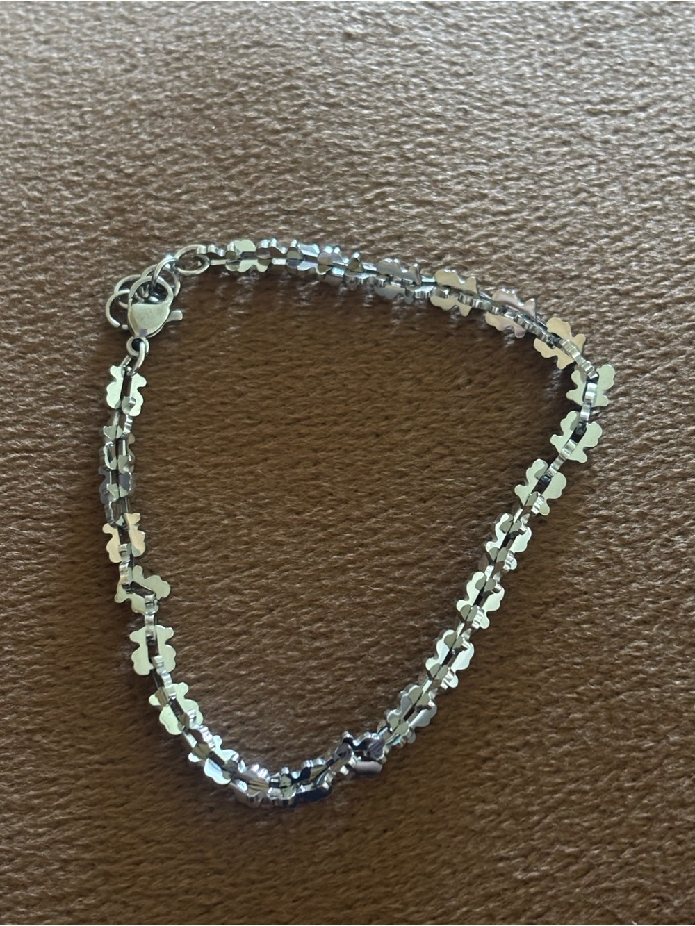 PULSERA CADENA DE ACERO CON MOTIVOS OSO CARRUSEL